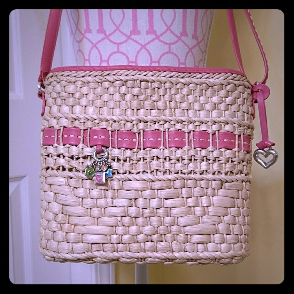 Brighton Pink and Tan Crossbody Bag